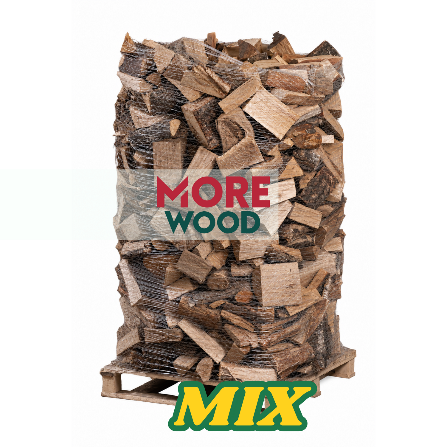 Dried MIX Firewood in Bulk - 2m³, Palletized