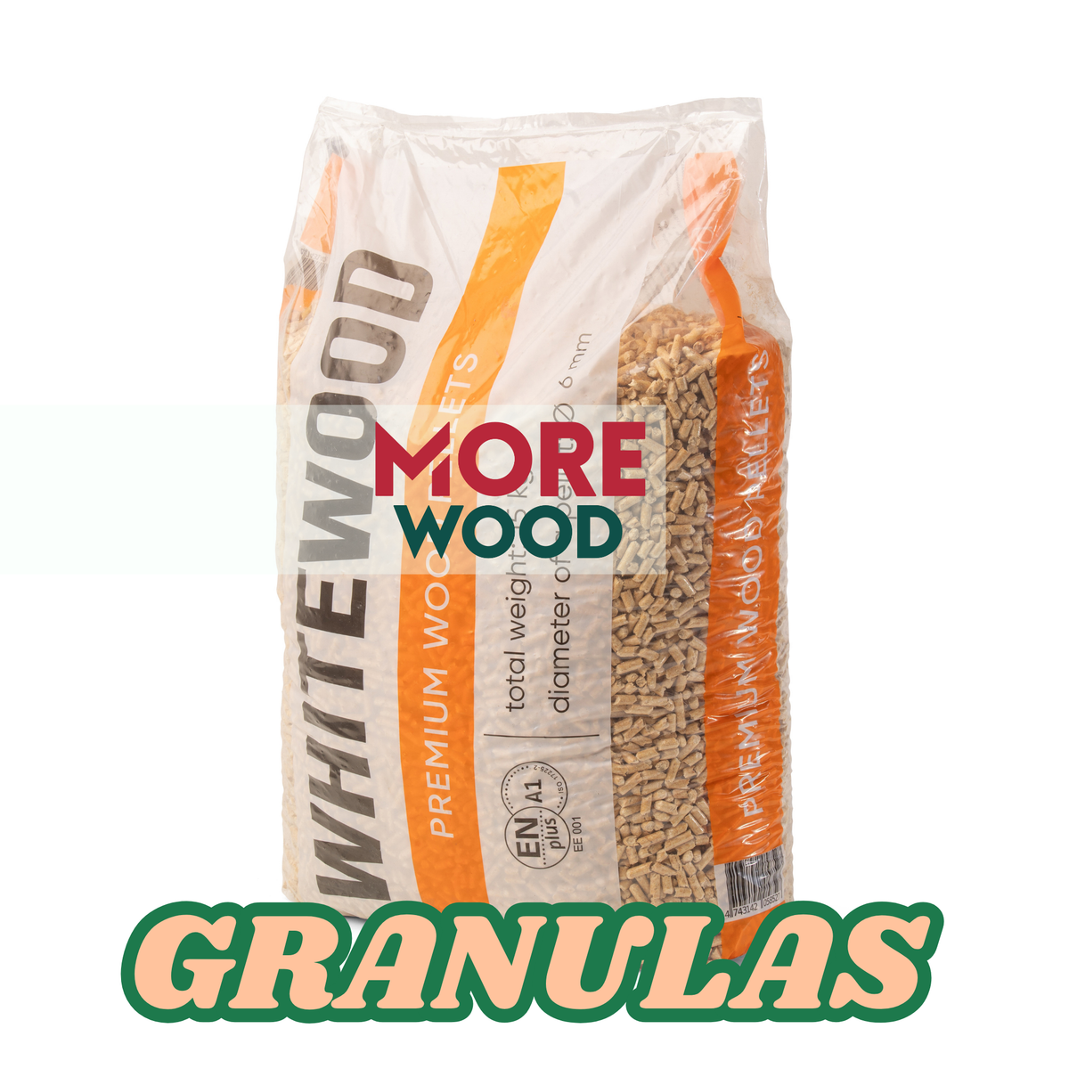 Kokskaidu granulu maiss 15 kg, ENplus A1, 6 mm