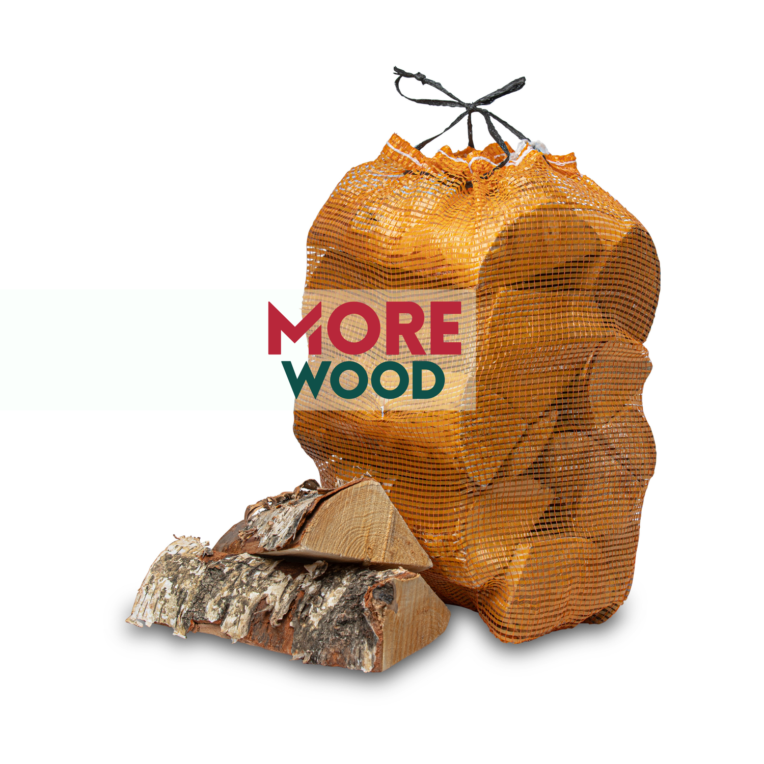 Dried Birch Firewood in Net Bags - 56 x 25L Bags on a Pallet