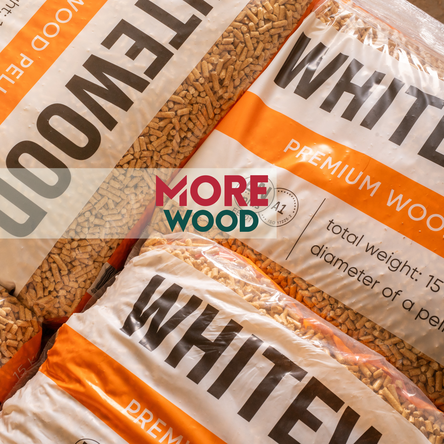 Premium Wood Pellets for Heating - 70 x 15kg Bags (ENplus A1, 6mm)