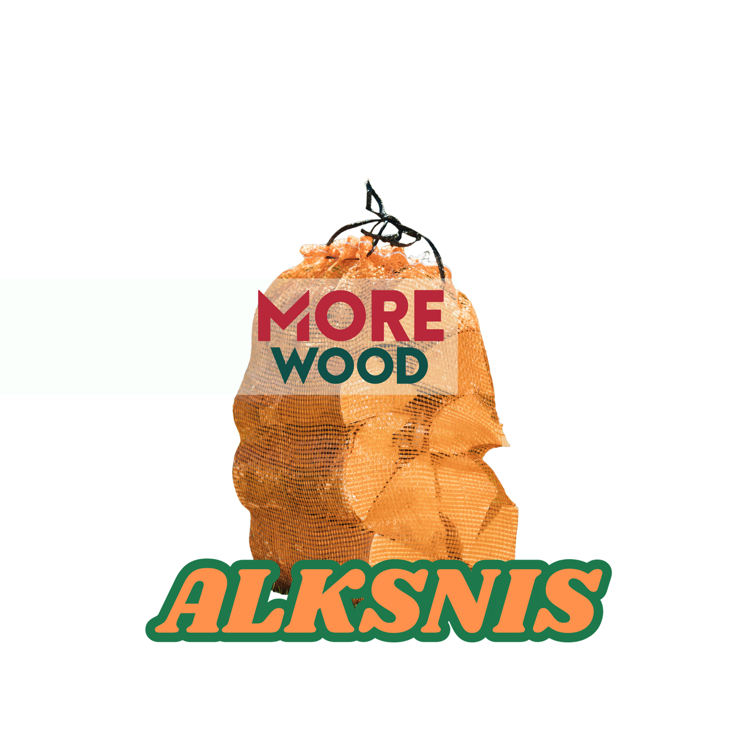 Dried ALDER Firewood in Net Bags - 64 x 25L Bags on a Pallet